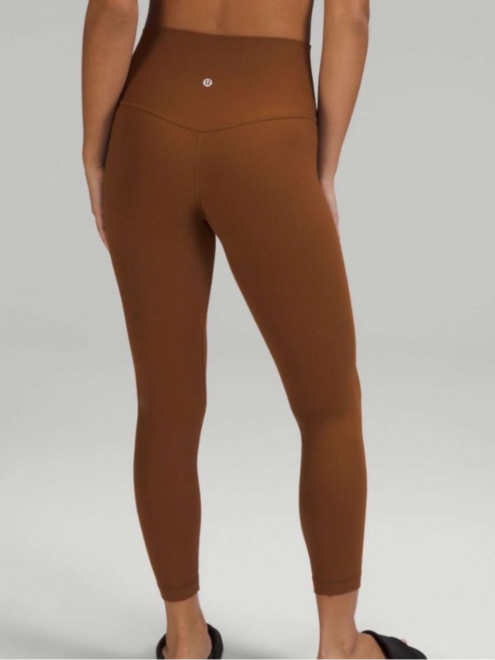 Lululemon Align Ribbed High Rise Pant 25” Roasted Brown Leggings Size 8